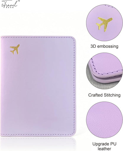 Passport Holder for Travel Essentials,RFID Blocking Passport Cover Case for Travel Accessories,Travel Wallet for Women Men (Navy Blue)