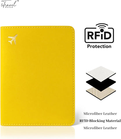 Passport Holder for Travel Essentials,RFID Blocking Passport Cover Case for Travel Accessories,Travel Wallet for Women Men (Navy Blue)