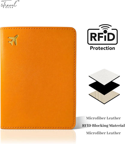 Passport Holder for Travel Essentials,RFID Blocking Passport Cover Case for Travel Accessories,Travel Wallet for Women Men (Navy Blue)