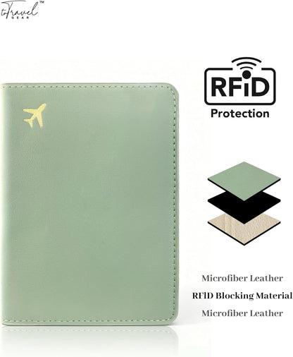 Passport Holder for Travel Essentials,RFID Blocking Passport Cover Case for Travel Accessories,Travel Wallet for Women Men (Navy Blue)