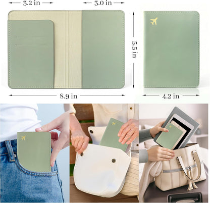 Passport Holder for Travel Essentials,RFID Blocking Passport Cover Case for Travel Accessories,Travel Wallet for Women Men (Navy Blue)
