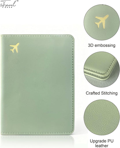 Passport Holder for Travel Essentials,RFID Blocking Passport Cover Case for Travel Accessories,Travel Wallet for Women Men (Navy Blue)