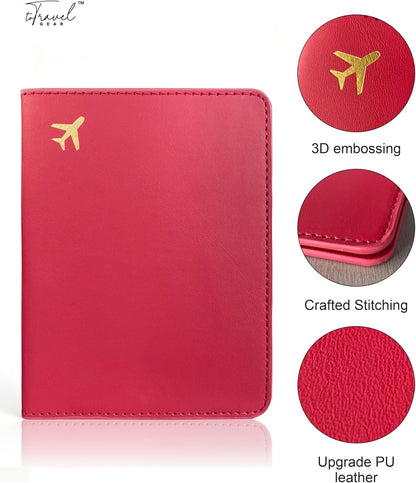 Passport Holder for Travel Essentials,RFID Blocking Passport Cover Case for Travel Accessories,Travel Wallet for Women Men (Navy Blue)