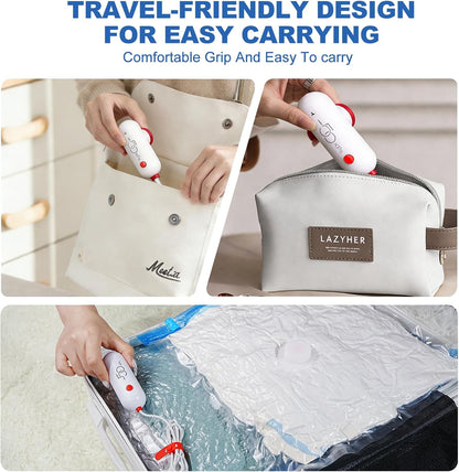 15 Pack Travel Vacuum Storage Bags with USB Pump, Vacuum Packing Seal for Luggage and Suitcase, Space Saver for Clothes and Clothing Travel