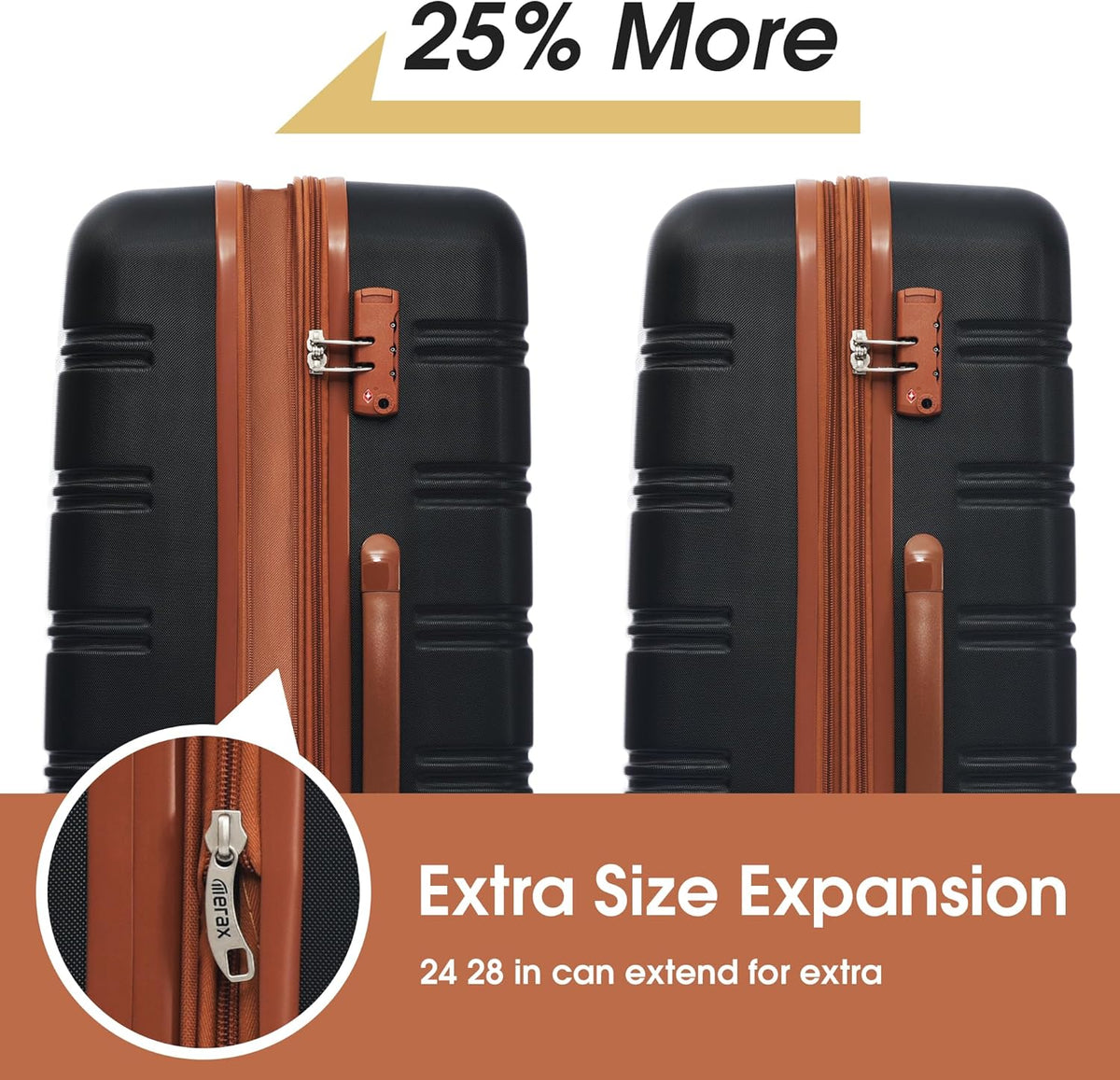 Hardshell Luggage Set, Travel Suitcase Set | Carry on suitcase,Travel luggage set with double spinner wheels and lock.14" 20" 24" 28"+Duffel Bag+Toiletry Bag - Colors B