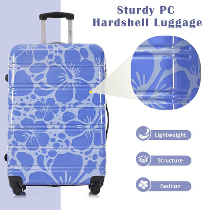 Hardshell Luggage Set, Travel Suitcase Set | Carry on suitcase,Travel luggage set with double spinner wheels and lock.14" 20" 24" 28"+Duffel Bag+Toiletry Bag - Colors B