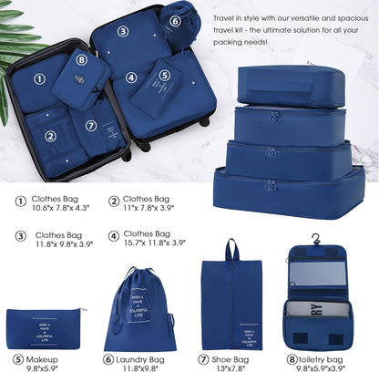 Hardshell Luggage Set, Travel Suitcase Set | Carry on suitcase,Travel luggage set with double spinner wheels and lock.14" 20" 24" 28"+Duffel Bag+Toiletry Bag - Colors B