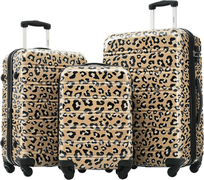 Hardshell Luggage Set, Travel Suitcase Set | Carry on suitcase,Travel luggage set with double spinner wheels and lock.14" 20" 24" 28"+Duffel Bag+Toiletry Bag - Colors B