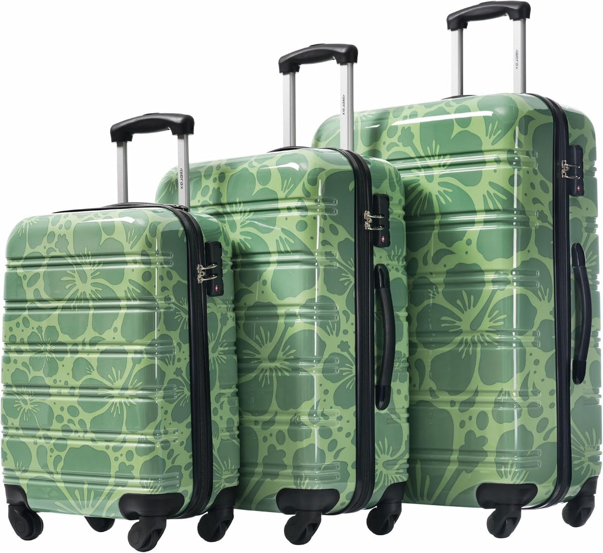 Hardshell Luggage Set, Travel Suitcase Set | Carry on suitcase,Travel luggage set with double spinner wheels and lock.14" 20" 24" 28"+Duffel Bag+Toiletry Bag - Colors B