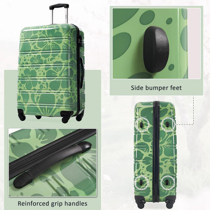 Hardshell Luggage Set, Travel Suitcase Set | Carry on suitcase,Travel luggage set with double spinner wheels and lock.14" 20" 24" 28"+Duffel Bag+Toiletry Bag - Colors B