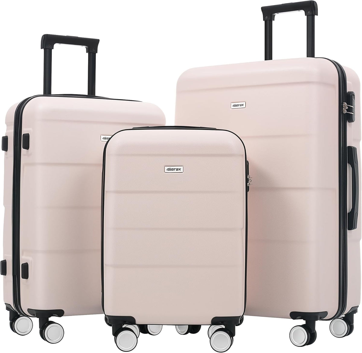 Hardshell Luggage Set, Travel Suitcase Set | Carry on suitcase,Travel luggage set with double spinner wheels and lock.14" 20" 24" 28"+Duffel Bag+Toiletry Bag - Colors B