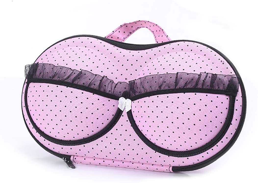 Bra Travel Case 2 Pack, Portable Bra Lingerie Storage Bikini Bag - Waterproof Underwear Organizer for Bra Sizes 30A-36C Cups