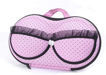 Bra Travel Case 2 Pack, Portable Bra Lingerie Storage Bikini Bag - Waterproof Underwear Organizer for Bra Sizes 30A-36C Cups