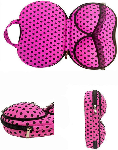 Bra Travel Case 2 Pack, Portable Bra Lingerie Storage Bikini Bag - Waterproof Underwear Organizer for Bra Sizes 30A-36C Cups