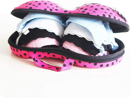 Bra Travel Case 2 Pack, Portable Bra Lingerie Storage Bikini Bag - Waterproof Underwear Organizer for Bra Sizes 30A-36C Cups