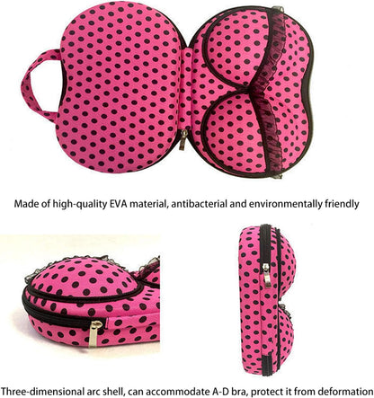 Bra Travel Case 2 Pack, Portable Bra Lingerie Storage Bikini Bag - Waterproof Underwear Organizer for Bra Sizes 30A-36C Cups