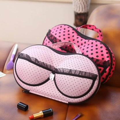 Bra Travel Case 2 Pack, Portable Bra Lingerie Storage Bikini Bag - Waterproof Underwear Organizer for Bra Sizes 30A-36C Cups