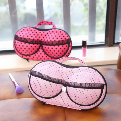 Bra Travel Case 2 Pack, Portable Bra Lingerie Storage Bikini Bag - Waterproof Underwear Organizer for Bra Sizes 30A-36C Cups