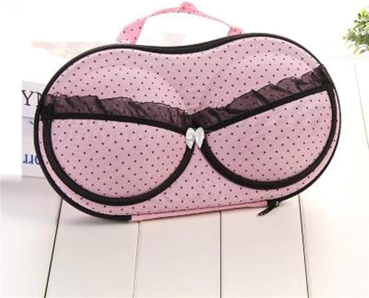 Bra Travel Case 2 Pack, Portable Bra Lingerie Storage Bikini Bag - Waterproof Underwear Organizer for Bra Sizes 30A-36C Cups