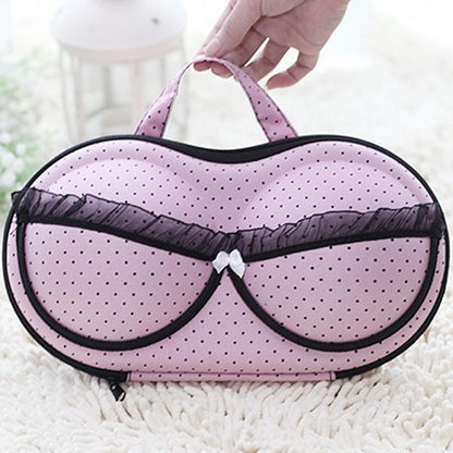 Bra Travel Case 2 Pack, Portable Bra Lingerie Storage Bikini Bag - Waterproof Underwear Organizer for Bra Sizes 30A-36C Cups