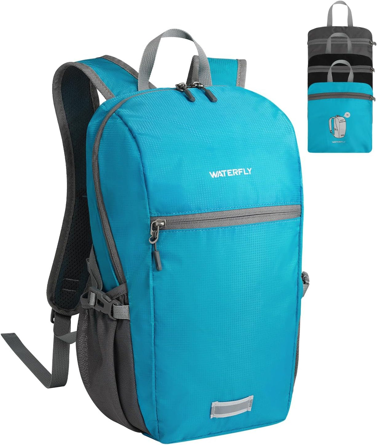 Small Packable Travel Backpack: 10L Ultra-Light Daypack for Adults | 9.2 oz,Water-Resistant Nylon,Breathable Mesh Straps,Reflective Strips,Emergency Whistle,Multi-Pockets,Hiking,Cycling,Commute