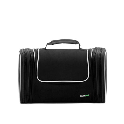 Toiletry Bag/Makeup Organizer/Cosmetic Bag/Portable Travel Kit Organizer/Household Storage Pack/Bathroom Storage with Hanging for Business, Vacation, Household - Black