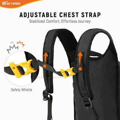 15L/20L Foldable Hiking Backpack Lightweight Packable Travel Daypack with Chest Strap Small Folding Pack for Walking