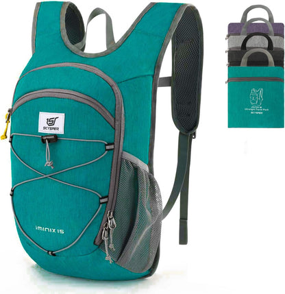 15L/20L Foldable Hiking Backpack Lightweight Packable Travel Daypack with Chest Strap Small Folding Pack for Walking