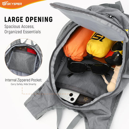 15L/20L Foldable Hiking Backpack Lightweight Packable Travel Daypack with Chest Strap Small Folding Pack for Walking