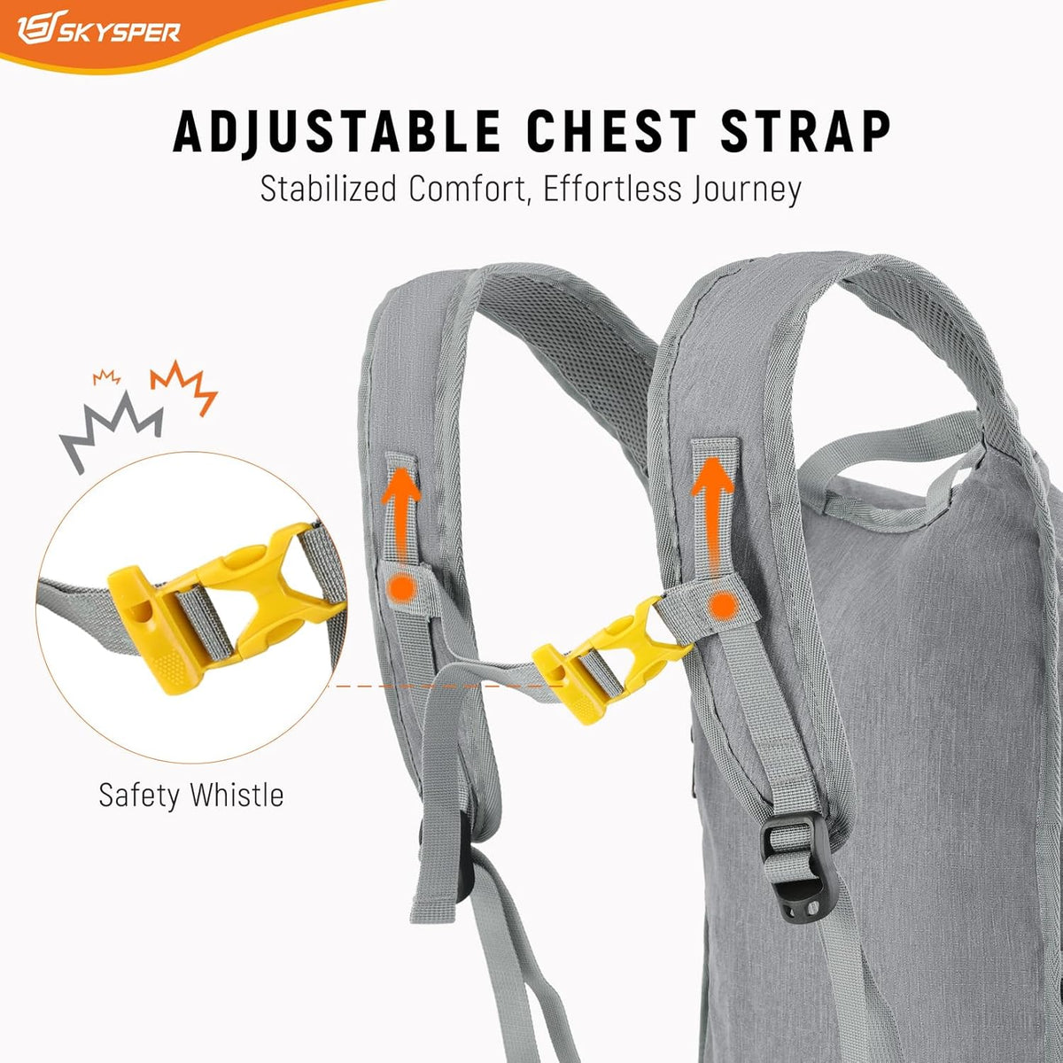 15L/20L Foldable Hiking Backpack Lightweight Packable Travel Daypack with Chest Strap Small Folding Pack for Walking