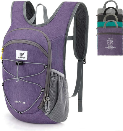 15L/20L Foldable Hiking Backpack Lightweight Packable Travel Daypack with Chest Strap Small Folding Pack for Walking