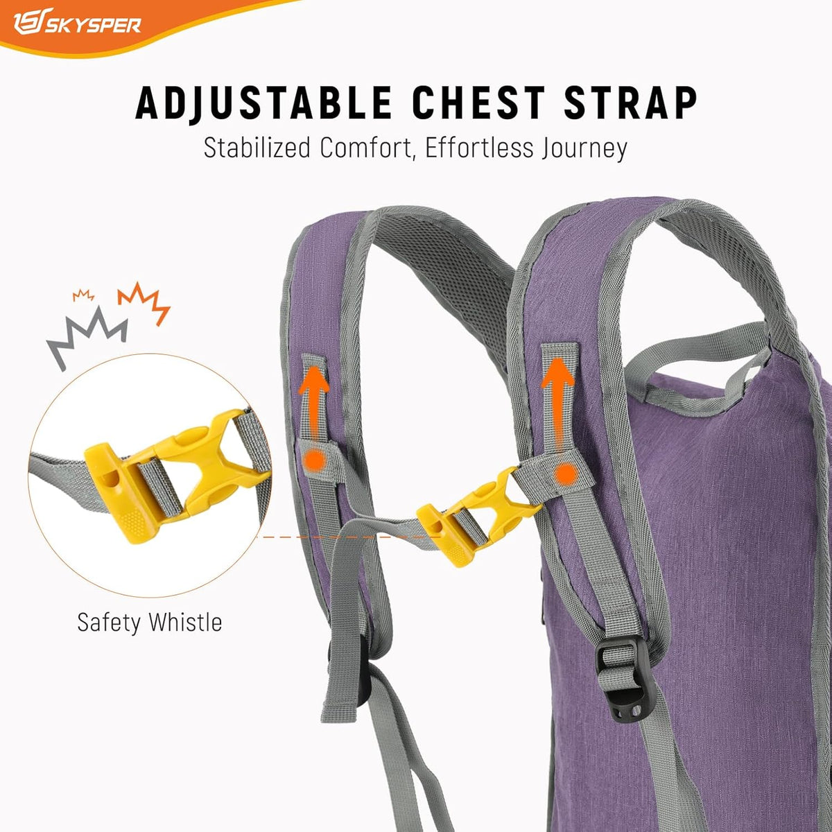 15L/20L Foldable Hiking Backpack Lightweight Packable Travel Daypack with Chest Strap Small Folding Pack for Walking