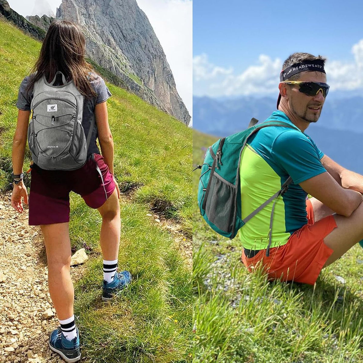 15L/20L Foldable Hiking Backpack Lightweight Packable Travel Daypack with Chest Strap Small Folding Pack for Walking