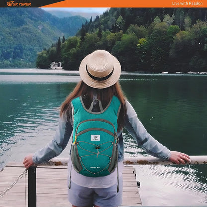 15L/20L Foldable Hiking Backpack Lightweight Packable Travel Daypack with Chest Strap Small Folding Pack for Walking