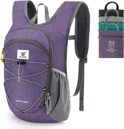 15L/20L Foldable Hiking Backpack Lightweight Packable Travel Daypack with Chest Strap Small Folding Pack for Walking
