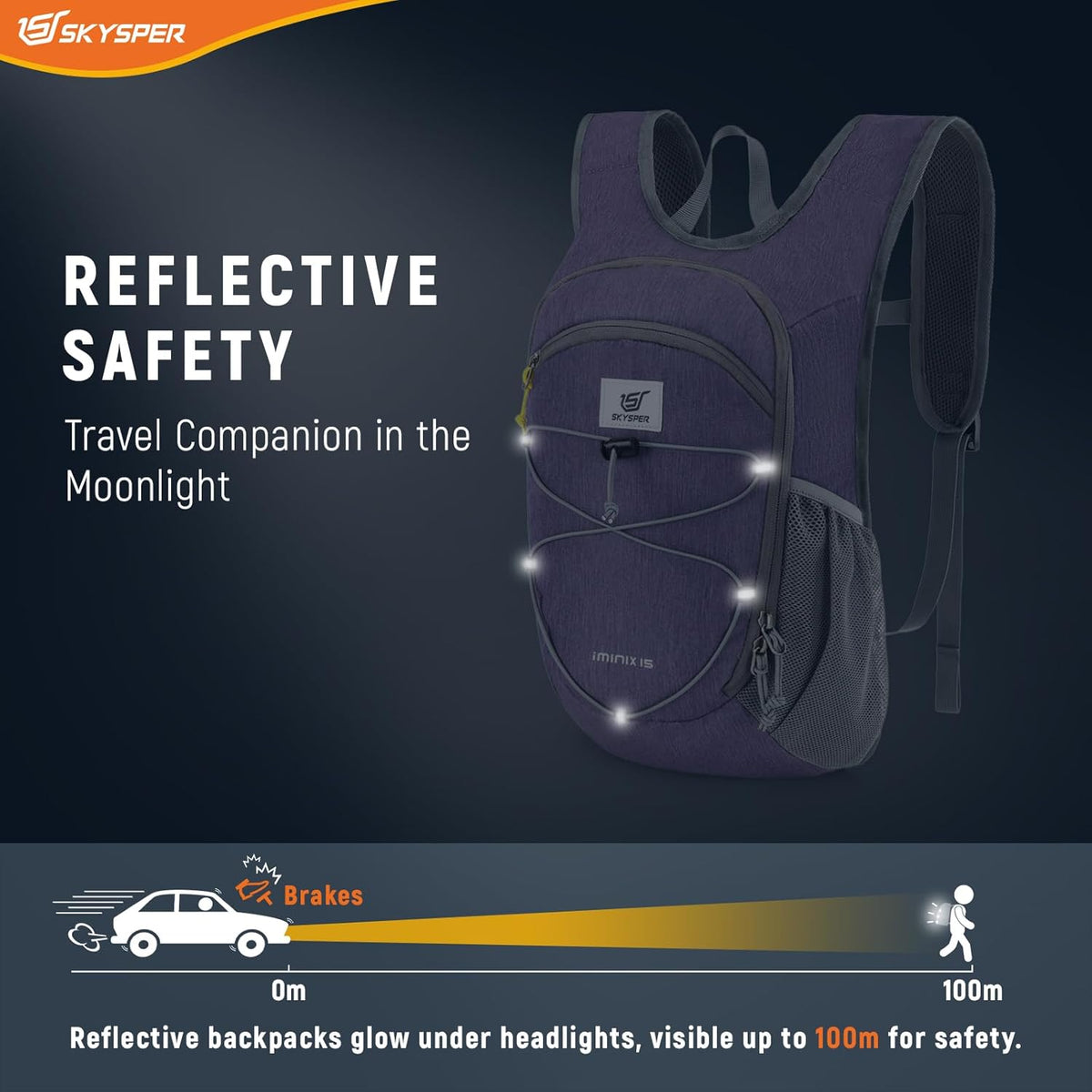 15L/20L Foldable Hiking Backpack Lightweight Packable Travel Daypack with Chest Strap Small Folding Pack for Walking