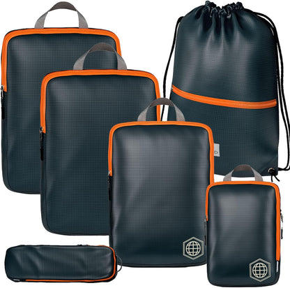 Extra Large Compression Packing Cube 6 Piece Set for Travel and Check Luggage