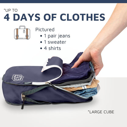 Extra Large Compression Packing Cube 6 Piece Set for Travel and Check Luggage