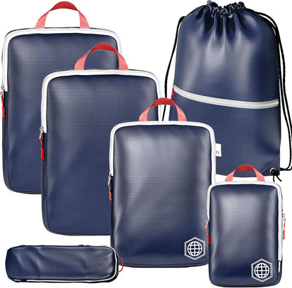 Extra Large Compression Packing Cube 6 Piece Set for Travel and Check Luggage