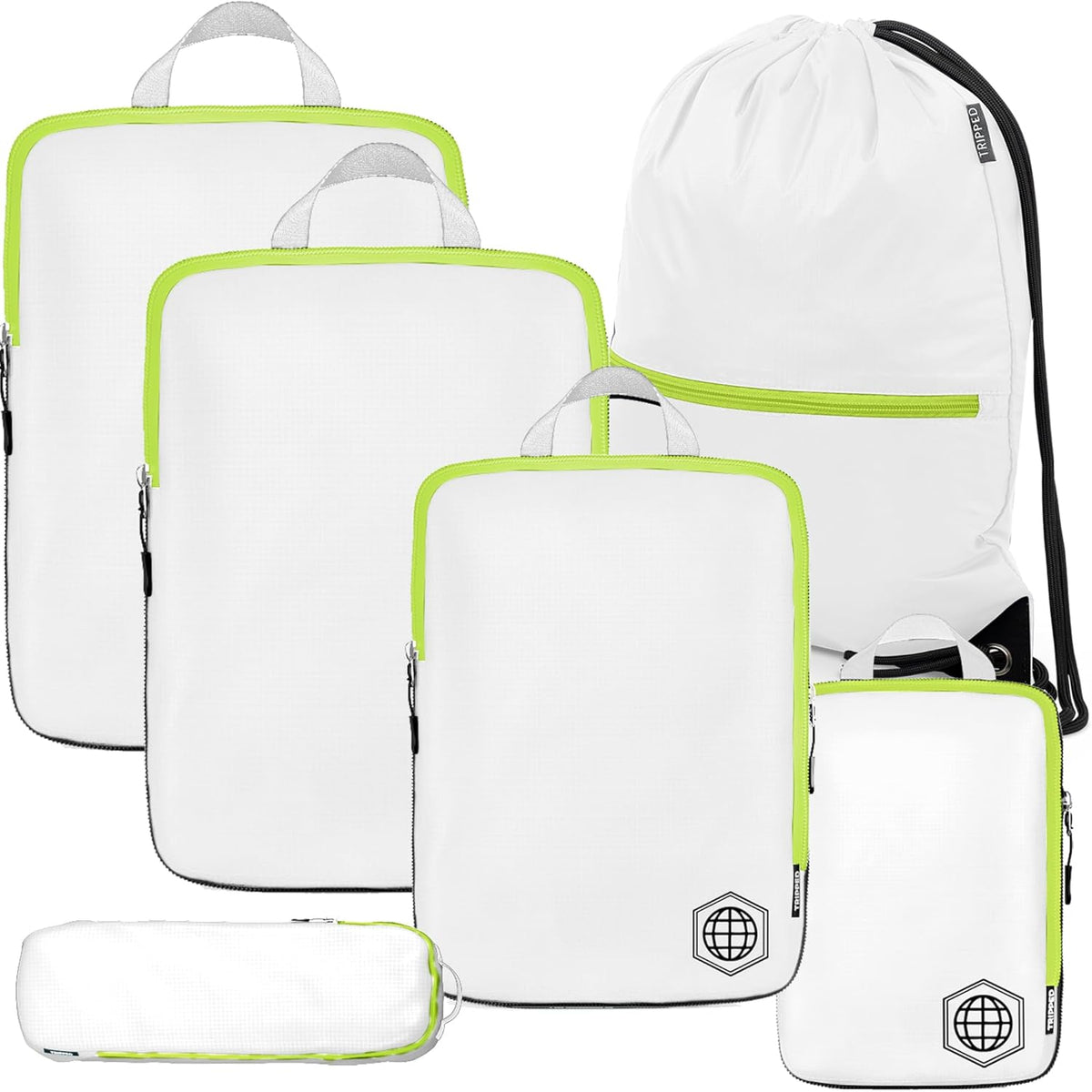 Extra Large Compression Packing Cube 6 Piece Set for Travel and Check Luggage