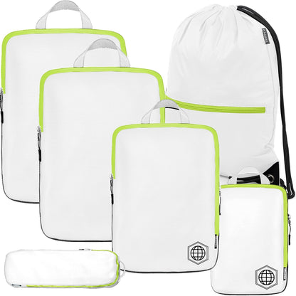 Extra Large Compression Packing Cube 6 Piece Set for Travel and Check Luggage
