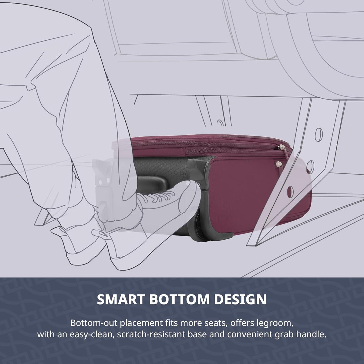 Carry On Underseat Luggage with 2 Wheels & USB Port, 16 Inch Wheeled Spinner Bag Carry-on Luggages for Airlines, Lightweight Suitcase Men Women, Pilots and Crew (Upgrade-16-Inch)