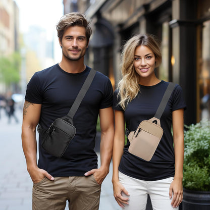 higouta Mini Sling Bag for Men Women, Small Crossbody Casual Utility Chest Phone Bag for Travel Workout