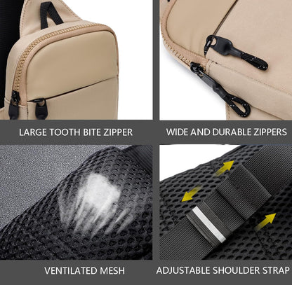 higouta Mini Sling Bag for Men Women, Small Crossbody Casual Utility Chest Phone Bag for Travel Workout