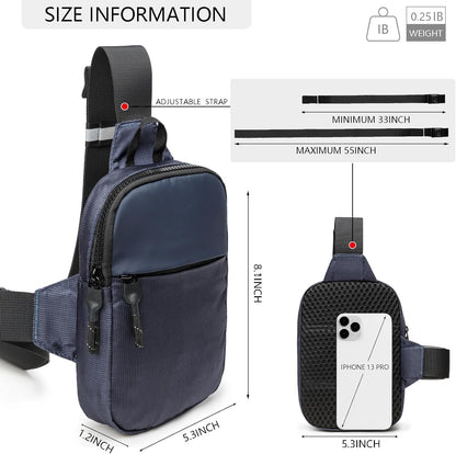 higouta Mini Sling Bag for Men Women, Small Crossbody Casual Utility Chest Phone Bag for Travel Workout
