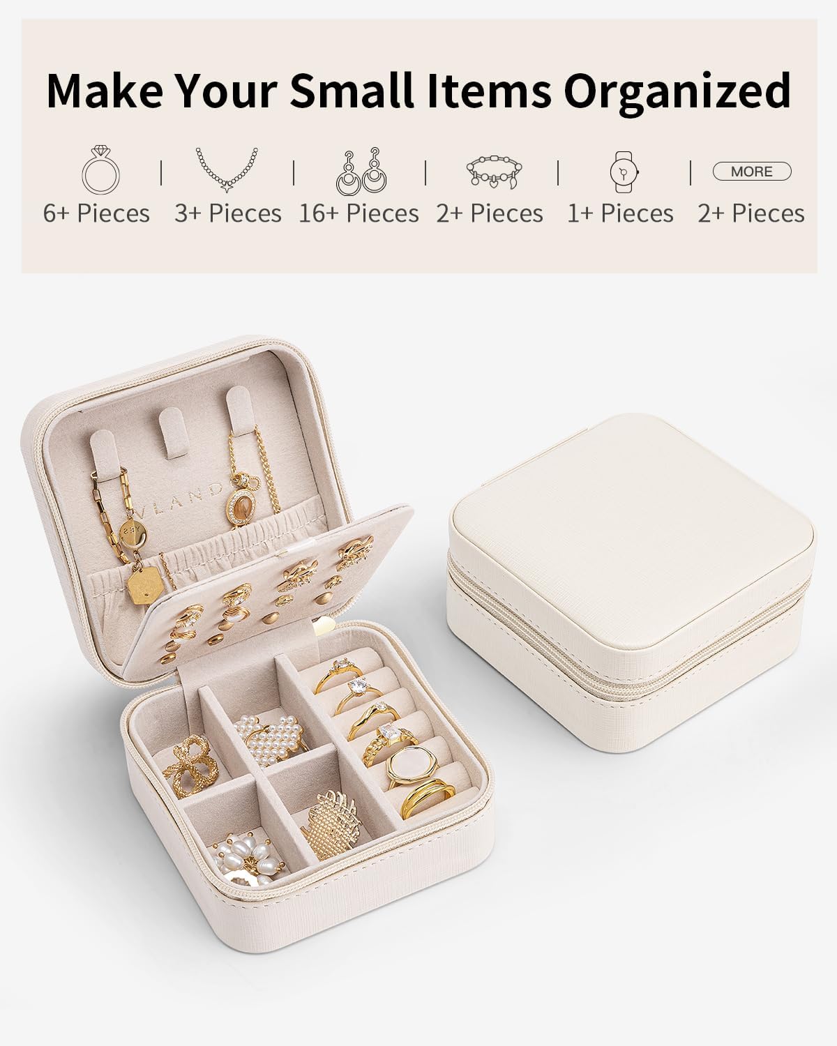 Travel Jewelry Case, Bridesmaid Gift for Women - Small Travel Jewelry Box for Girls Women - Blue