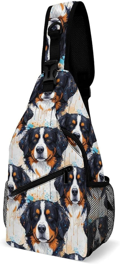 Men Women Sling Backpack Outdoor Sport Daypack Travel Bag, Multipurpose Anti-Theft Carry On Bag, Breathable Chest Sling Shoulder Backpacks Bags, Cute Sleep Sloth