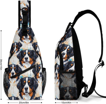 Men Women Sling Backpack Outdoor Sport Daypack Travel Bag, Multipurpose Anti-Theft Carry On Bag, Breathable Chest Sling Shoulder Backpacks Bags, Cute Sleep Sloth