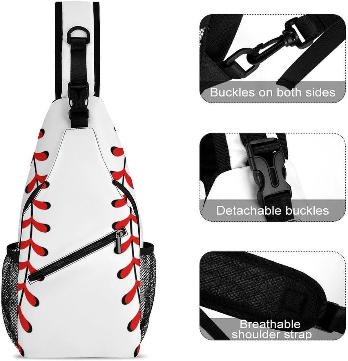 Men Women Sling Backpack Outdoor Sport Daypack Travel Bag, Multipurpose Anti-Theft Carry On Bag, Breathable Chest Sling Shoulder Backpacks Bags, Cute Sleep Sloth