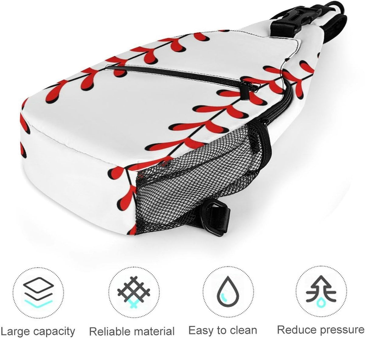 Men Women Sling Backpack Outdoor Sport Daypack Travel Bag, Multipurpose Anti-Theft Carry On Bag, Breathable Chest Sling Shoulder Backpacks Bags, Cute Sleep Sloth